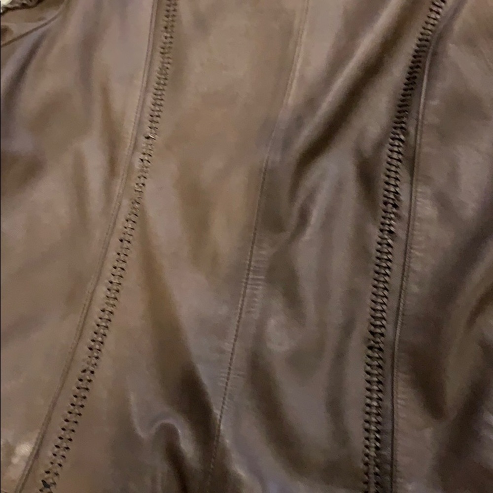 Chico’s LEATHER blazer - Picture 3 of 6
